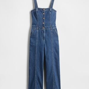 GAP Classic Blue Denim Wide-Leg Overalls